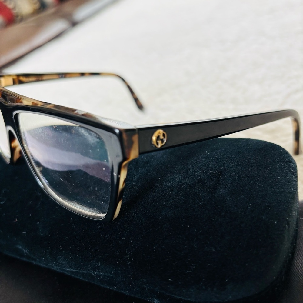 Gucci GG3545 Black/Tortoise Unisex Eyeglasses Frame Only w/ Case/Dustbag - Picture 14 of 16